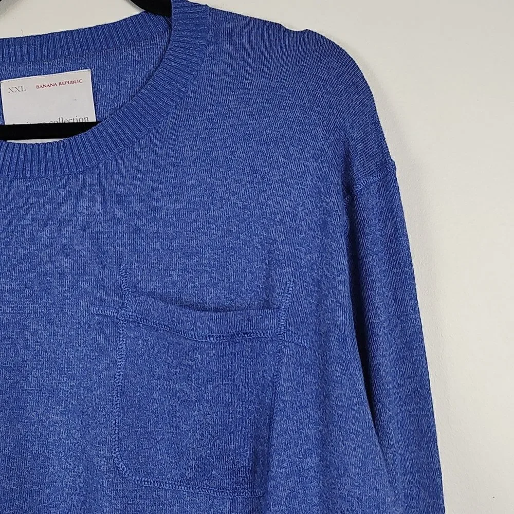 Banana Republic Heritage Collection Linen Blend Crew Neck Sweater Size XXL